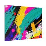 Abstract Neon Brushstroke Canvas Print — Colorful Modern Wall Art thumbnail 89