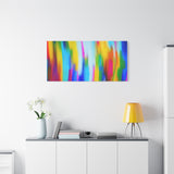 Abstract Rainbow Waves Matte Canvas Print — Vibrant Colorful Wall Art thumbnail 84