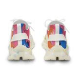 Men's Mesh Sneakers — Colorful Marble Athletic Shoes thumbnail 3