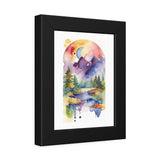 Watercolor Mountain Lake Framed Poster thumbnail 2