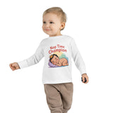 Toddler Long Sleeve Tee — "Nap Time Champion" Cute Sleeping Baby Shirt thumbnail 4