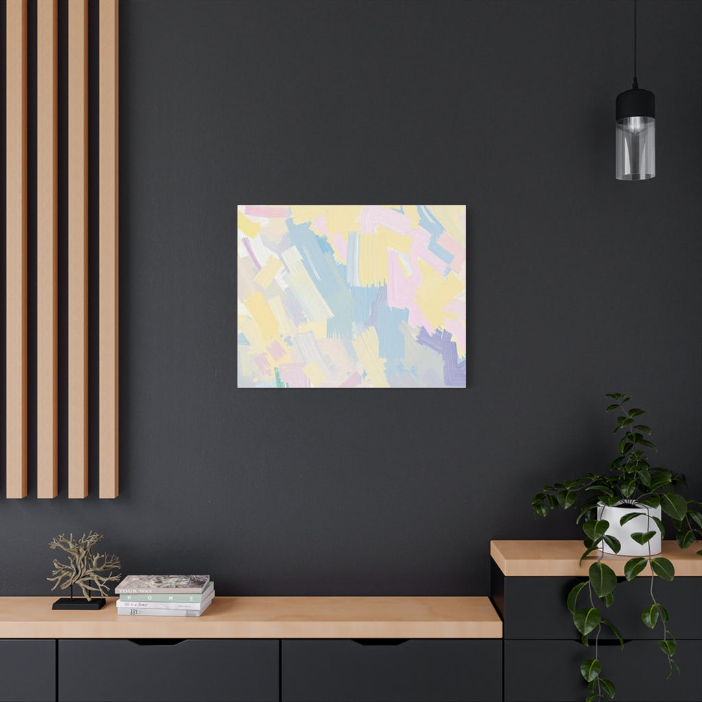 Pastel Abstract Brushstroke Canvas Wall Art