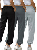3 Piece Drawstring Joggers with Pockets thumbnail 3