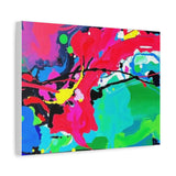 Abstract Neon Splash Matte Canvas Print — Vibrant Colorful Stretched Wall Art thumbnail 38