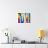 Abstract Rainbow Waves Matte Canvas Print — Vibrant Colorful Wall Art thumbnail 45