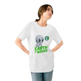 Earth Is Weird Alien T-Shirt — Funny Space Graphic Tee thumbnail 4