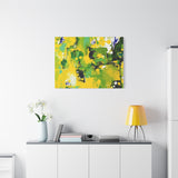 Abstract Green & Yellow Matte Canvas Print – Vibrant Modern Wall Art thumbnail 78