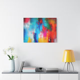Vibrant Abstract Color Splash Matte Canvas Print thumbnail 66