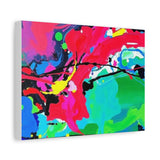Abstract Neon Splash Matte Canvas Print — Vibrant Colorful Stretched Wall Art thumbnail 32