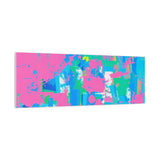 Neon Splash Abstract Canvas Print – Bright Pink & Aqua Modern Wall Art thumbnail 92
