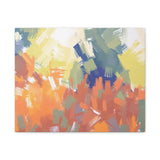 Abstract Colorful Brushstroke Matte Canvas Wall Art – Vibrant Orange & Green Stretched Print thumbnail 39