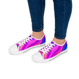 Colorwave Women's Low Top Sneakers — Vibrant Pink & Blue Abstract Print thumbnail 8