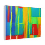 Abstract Rainbow Blocks Matte Canvas Print thumbnail 38