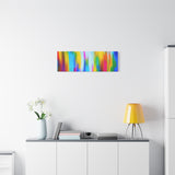 Abstract Rainbow Waves Matte Canvas Print — Vibrant Colorful Wall Art thumbnail 69