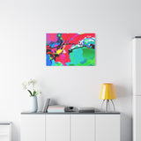 Abstract Neon Splash Matte Canvas Print — Vibrant Colorful Stretched Wall Art thumbnail 72