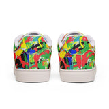 Color Splash Leather Sneakers — Men’s Low-Top Artistic Casual Shoes thumbnail 6