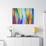 Abstract Rainbow Waves Matte Canvas Print — Vibrant Colorful Wall Art thumbnail 90
