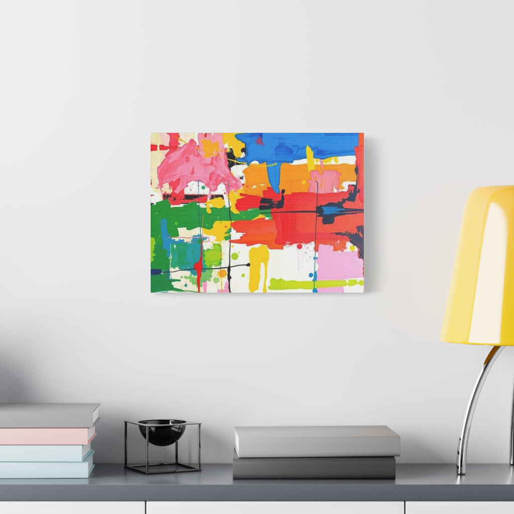Abstract Color Splash Matte Canvas Print — Vibrant Modern Wall Art