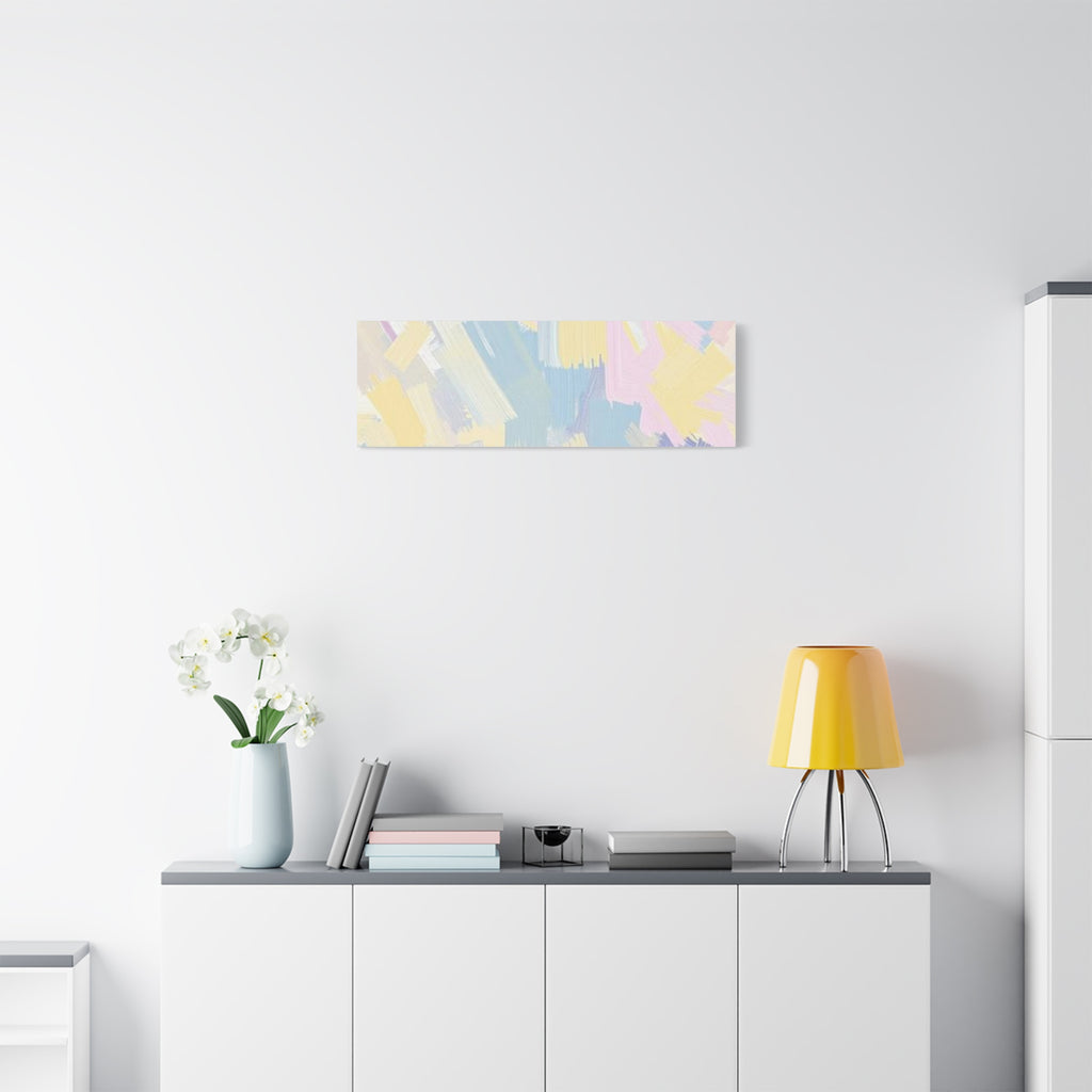 Pastel Abstract Brushstroke Canvas Wall Art