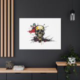 Skull Splash Art Canvas — Grunge Skull Wall Decor, Edgy Gothic Home Accent thumbnail 61