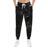 Black Rose Athletic Joggers — Floral Gothic All-Over Print Sweatpants thumbnail 3