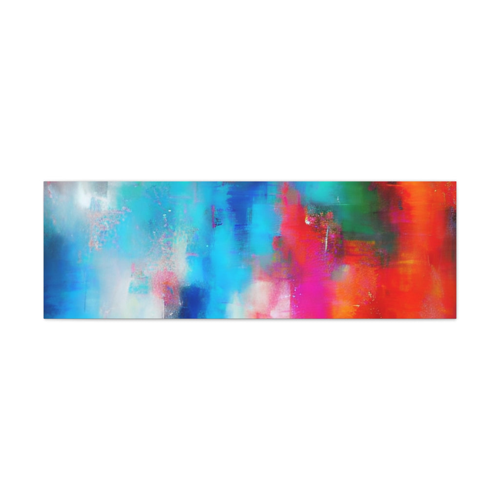 Vibrant Abstract Color Splash Matte Canvas Print