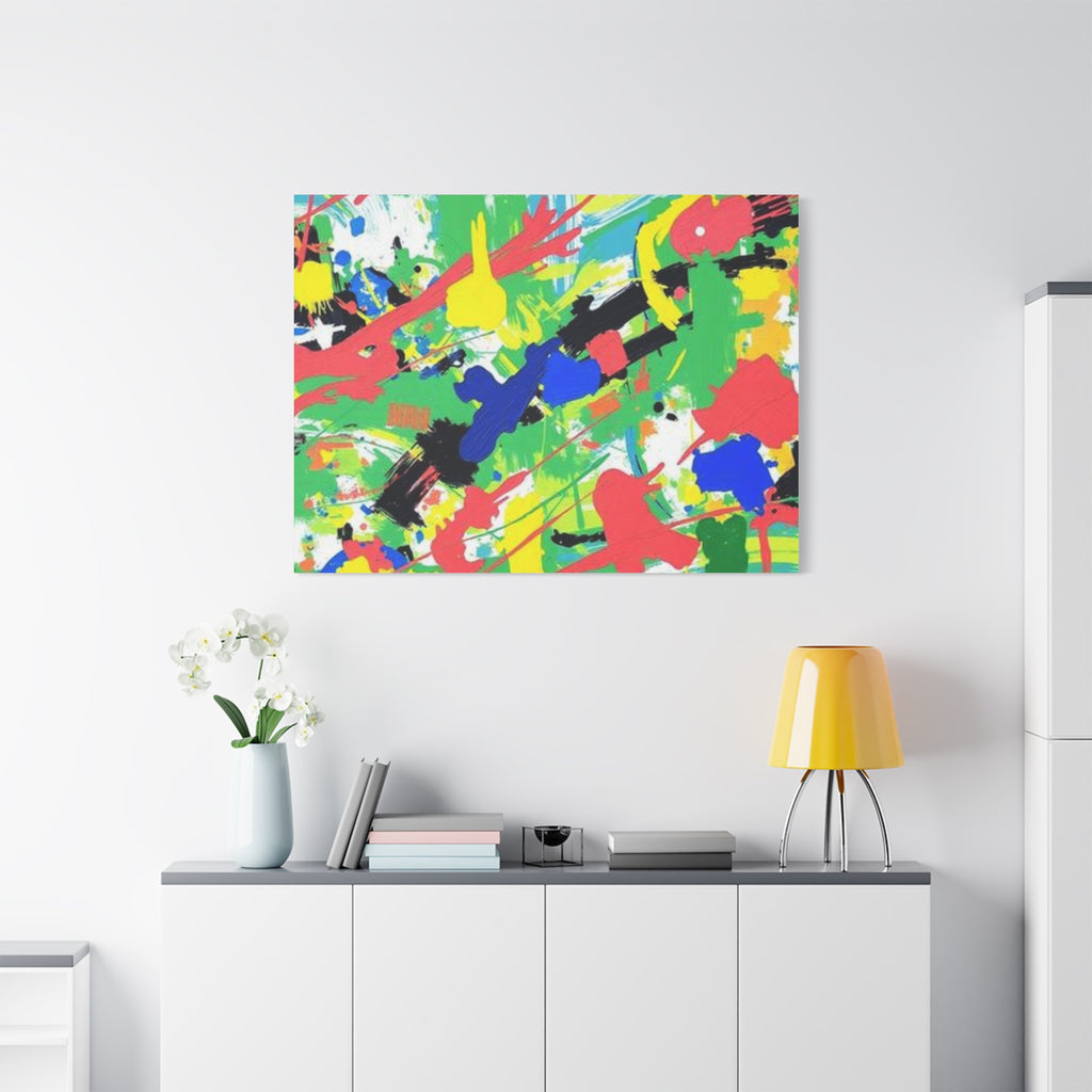 Abstract Color Splash Canvas Print — Vibrant Modern Wall Art