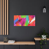 Abstract Rainbow Brushstrokes Matte Canvas Wall Art — Vibrant Stretched 1.25" thumbnail 76