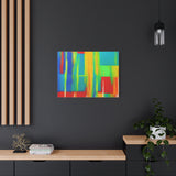 Abstract Rainbow Blocks Matte Canvas Print thumbnail 67