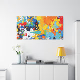 Abstract Splash Colorful Matte Canvas Wall Art – Vibrant Modern Stretched Print thumbnail 96