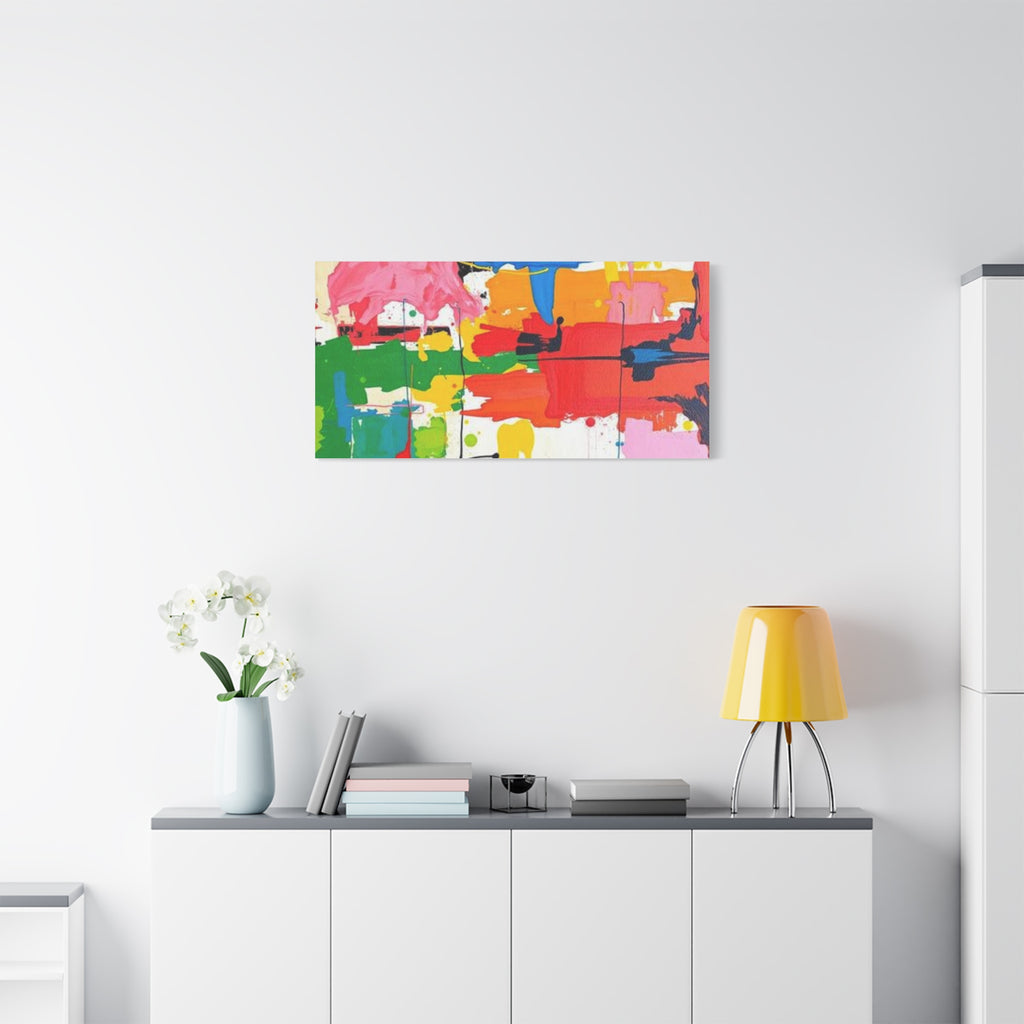 Abstract Color Splash Matte Canvas Print — Vibrant Modern Wall Art