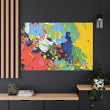 Abstract Color Splash Matte Canvas — Stretched Wall Art thumbnail 100