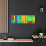 Abstract Rainbow Blocks Matte Canvas Print thumbnail 82