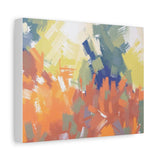 Abstract Colorful Brushstroke Matte Canvas Wall Art – Vibrant Orange & Green Stretched Print thumbnail 62