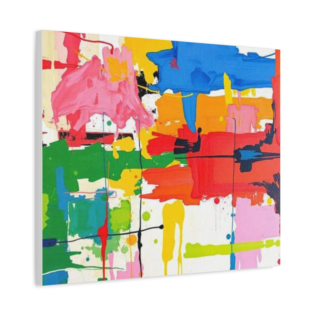 Abstract Color Splash Matte Canvas Print — Vibrant Modern Wall Art