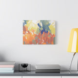 Abstract Colorful Brushstroke Matte Canvas Wall Art – Vibrant Orange & Green Stretched Print thumbnail 4