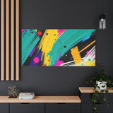 Abstract Neon Brushstroke Canvas Print — Colorful Modern Wall Art thumbnail 97