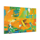 Abstract Orange & Green Canvas Art — Vibrant Modern Wall Decor thumbnail 86