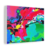 Abstract Neon Splash Matte Canvas Print — Vibrant Colorful Stretched Wall Art thumbnail 29