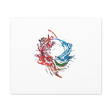 Abstract Color Splash Canvas Print — Modern Watercolor Circle Art on Matte Stretched Canvas thumbnail 9