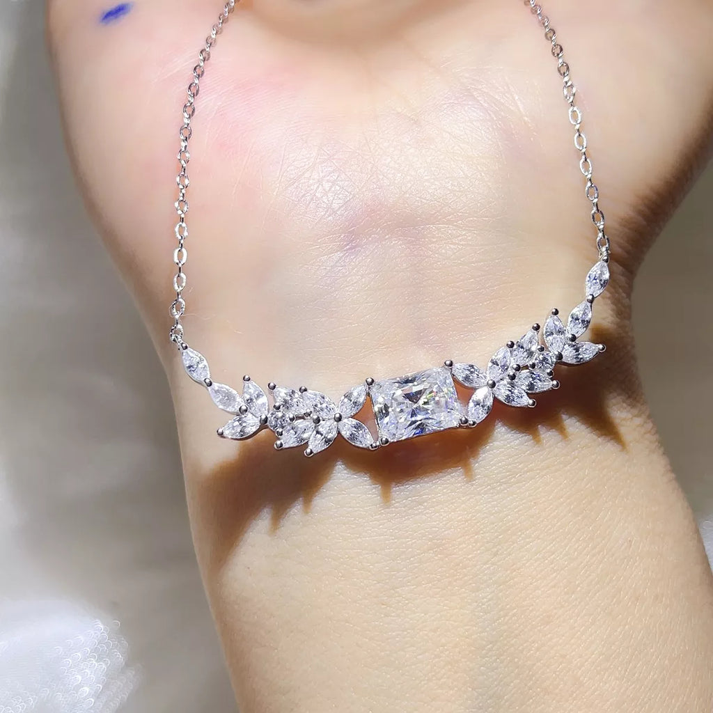2 Carat 925 Sterling Silver Moissanite Necklace