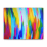 Abstract Rainbow Waves Matte Canvas Print — Vibrant Colorful Wall Art thumbnail 1