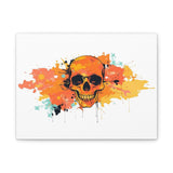 Skull Art Canvas Print – Vibrant Paint-Splash Skull Wall Decor thumbnail 3