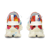 Colorful Abstract Mesh Sneakers — Women's Lightweight Breathable Athletic Shoes thumbnail 3