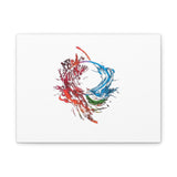 Abstract Color Splash Canvas Print — Modern Watercolor Circle Art on Matte Stretched Canvas thumbnail 3