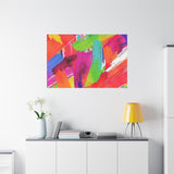 Abstract Rainbow Brushstrokes Matte Canvas Wall Art — Vibrant Stretched 1.25" thumbnail 87