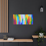 Abstract Rainbow Waves Matte Canvas Print — Vibrant Colorful Wall Art thumbnail 76
