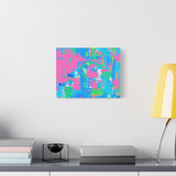 Neon Splash Abstract Canvas Print – Bright Pink & Aqua Modern Wall Art thumbnail 36