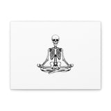 Yoga Skeleton Canvas Print — Meditating Skeleton Wall Art, Minimalist Gothic Home Decor thumbnail 2