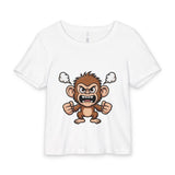 Angry Monkey Baby Tee — Cute Furious Cartoon Infant Shirt thumbnail 1